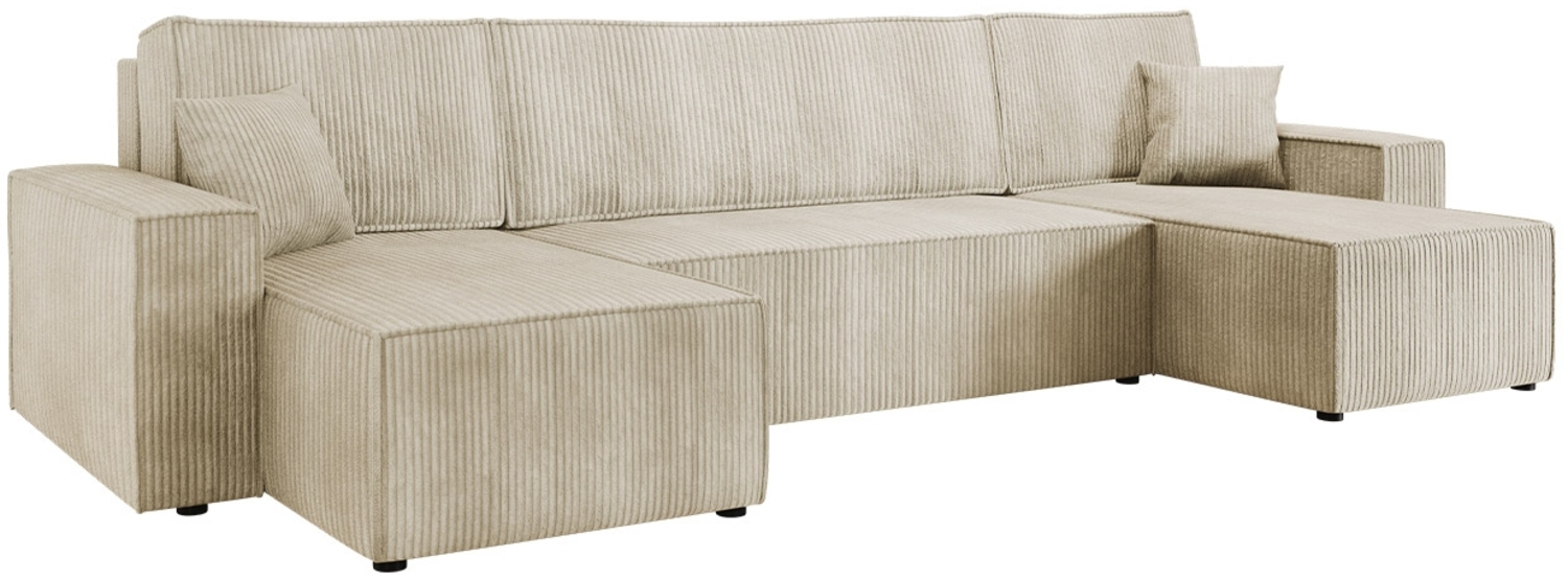 Ecksofa Kobaro U Cord (Farbe: Poso 100) Bild 1