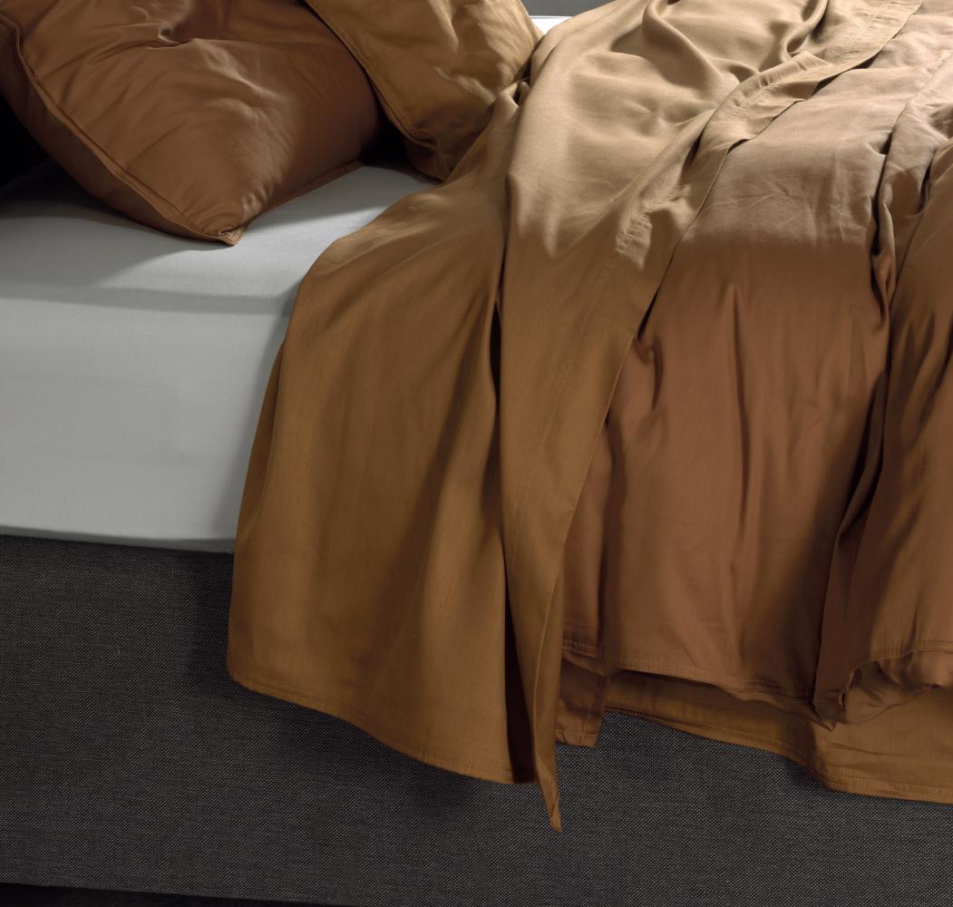 Zo!Home Bettwäsche Satinado 240x220 100% Baumwolle Mako-Satin Cognac Brown Bild 1