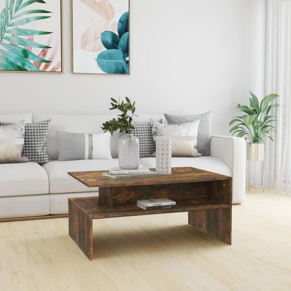 vidaXL Couchtisch Räuchereiche 90x60x42,5 cm Holzwerkstoff 815855 Bild 1