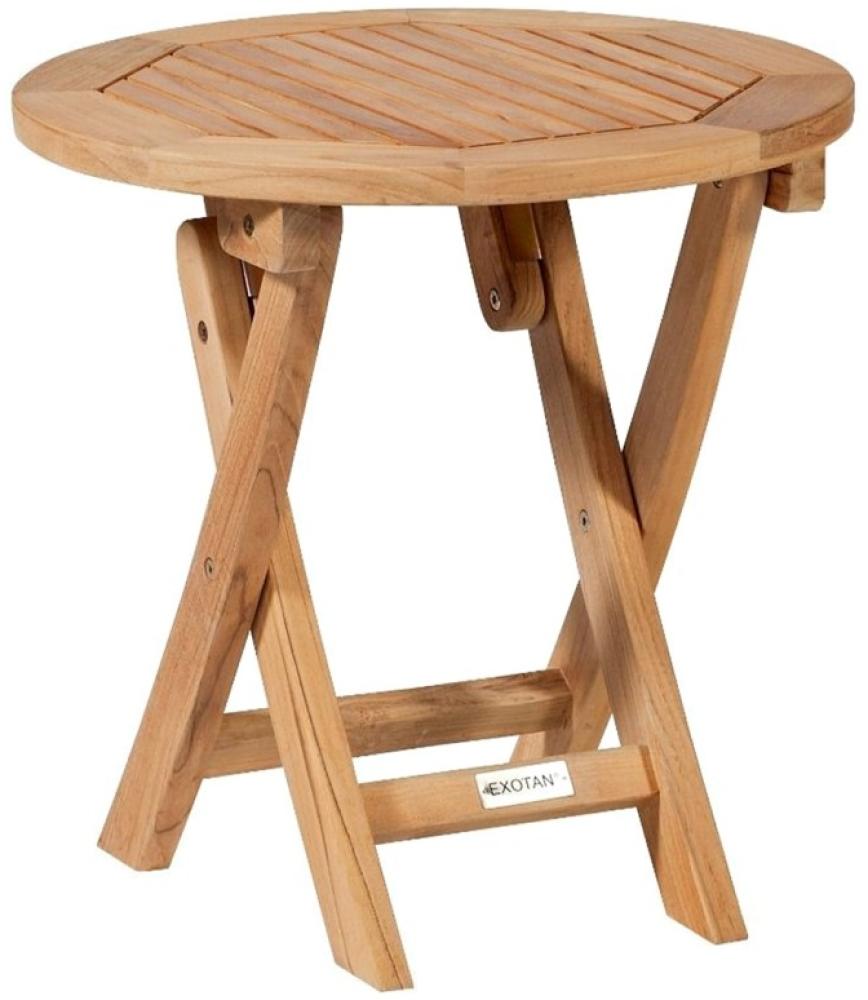 Klapptisch Folding - Teak Natur - Ø 45 cm Bild 1