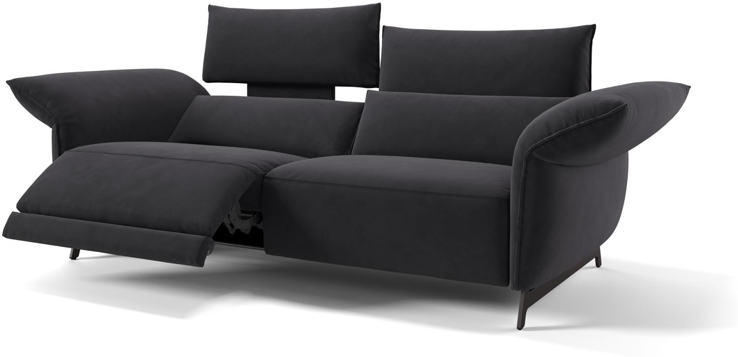 Sofanella Dreisitzer CUNEO Sofa Stoff Couchgarnitur in Schwarz S: 244 Breite x 101 Tiefe Bild 1