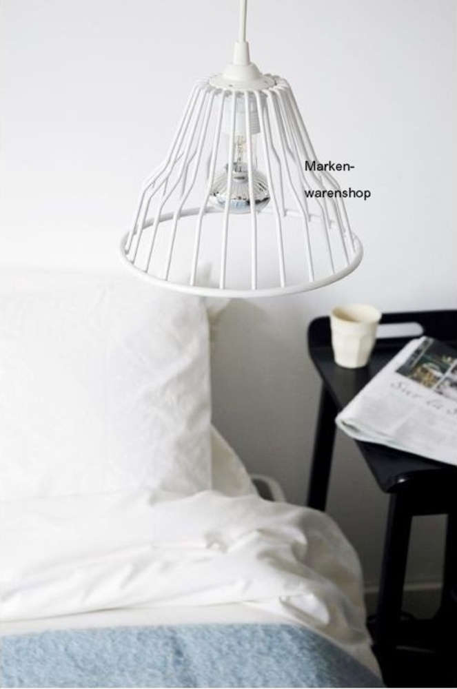 Cabanaz - Lampe "Jailbird Lighet" weiß Ø21cm Hängelampe Licht Leuchte Bild 1