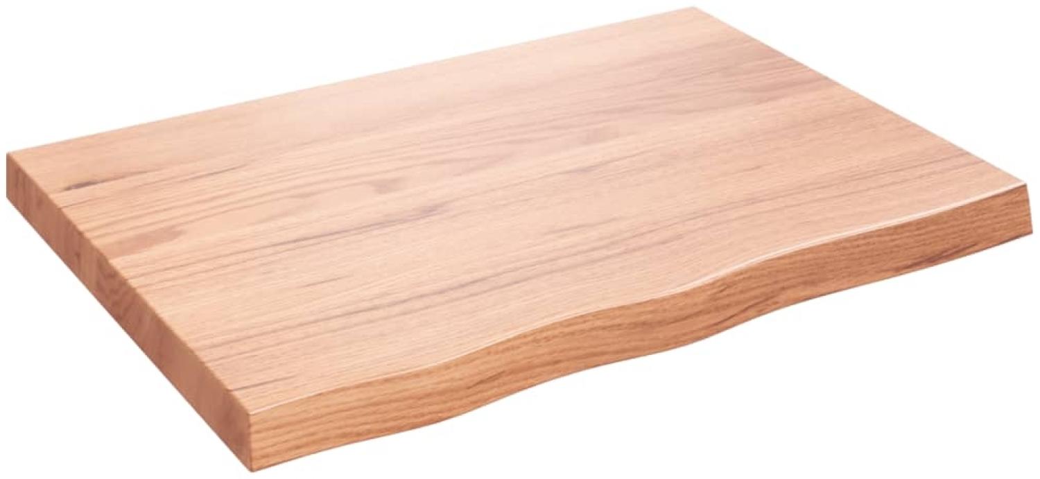 vidaXL Wandregal Hellbraun 80x60x(2-6) cm Massivholz Eiche Behandelt 363673 Bild 1