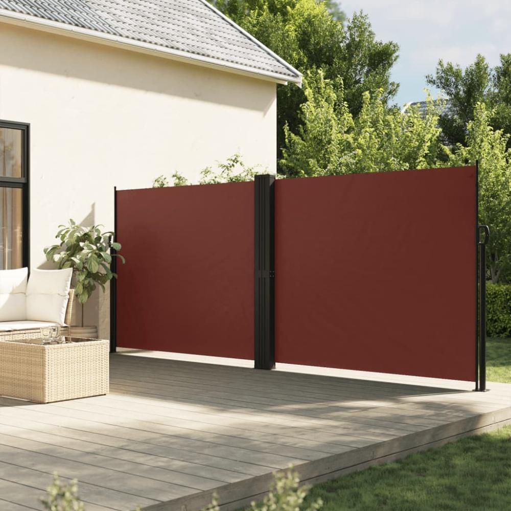 vidaXL Seitenmarkise Ausziehbar Braun 180x1200 cm 4004839 Bild 1