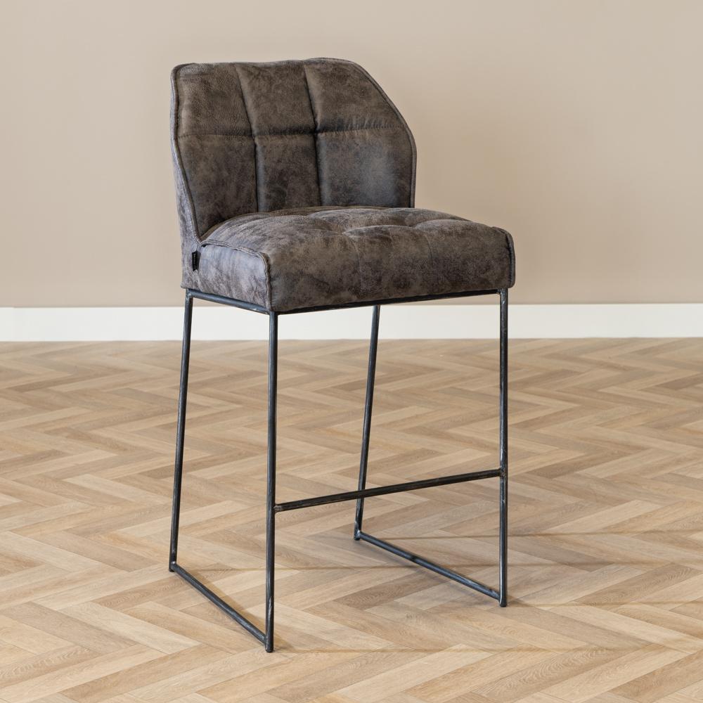 Bronx71 Barhocker Microfaser Abel anthrazit 82 cm Bild 1