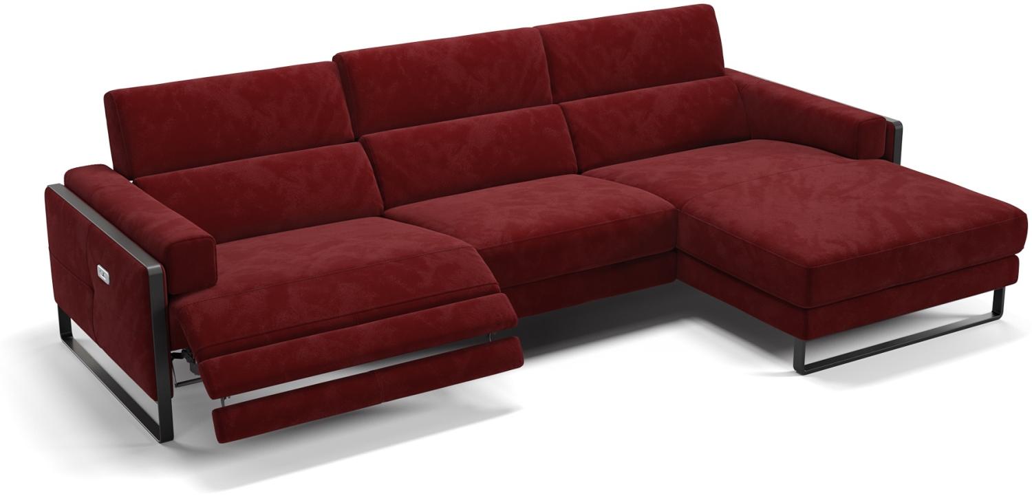 Sofanella Ecksofa MILO Eckcouch Wohnlandschaft Stoffsofa in Rot Bild 1