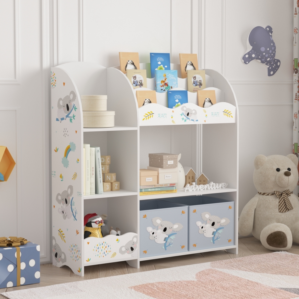 Kinderregal Lysekil 100x93x30 cm mit Koala Motiv [en. casa] Bild 1