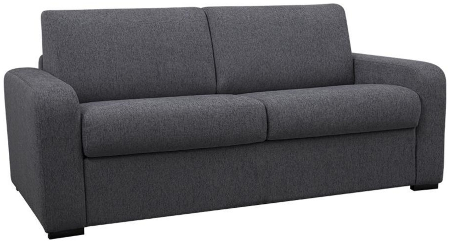 Vente-unique - Schlafsofa mit Matratze 4-Sitzer - Liegefläche 160 cm - Matratze 14 cm - Stoff - Anthrazit - BEVIS Bild 1