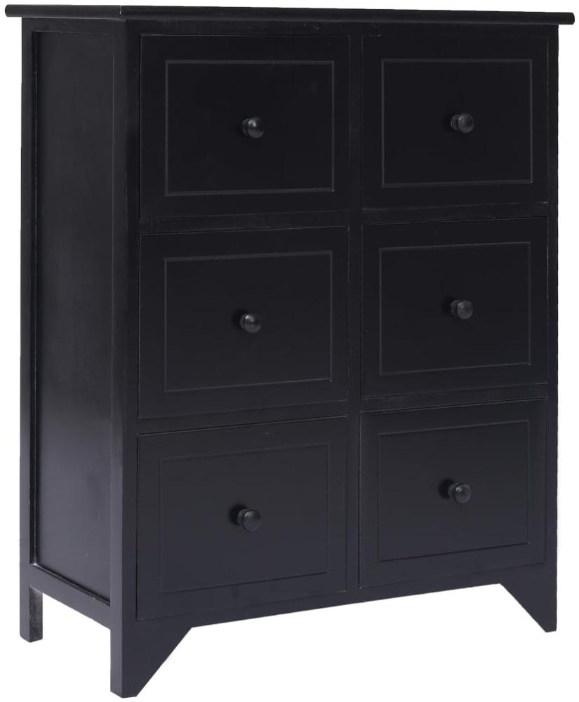 Sideboard >Priesendorf-I< (B/H/T: 60 x 75 x 30 cm) in Schwarz - 60 x 75 x 30 (BxHxT) Bild 1