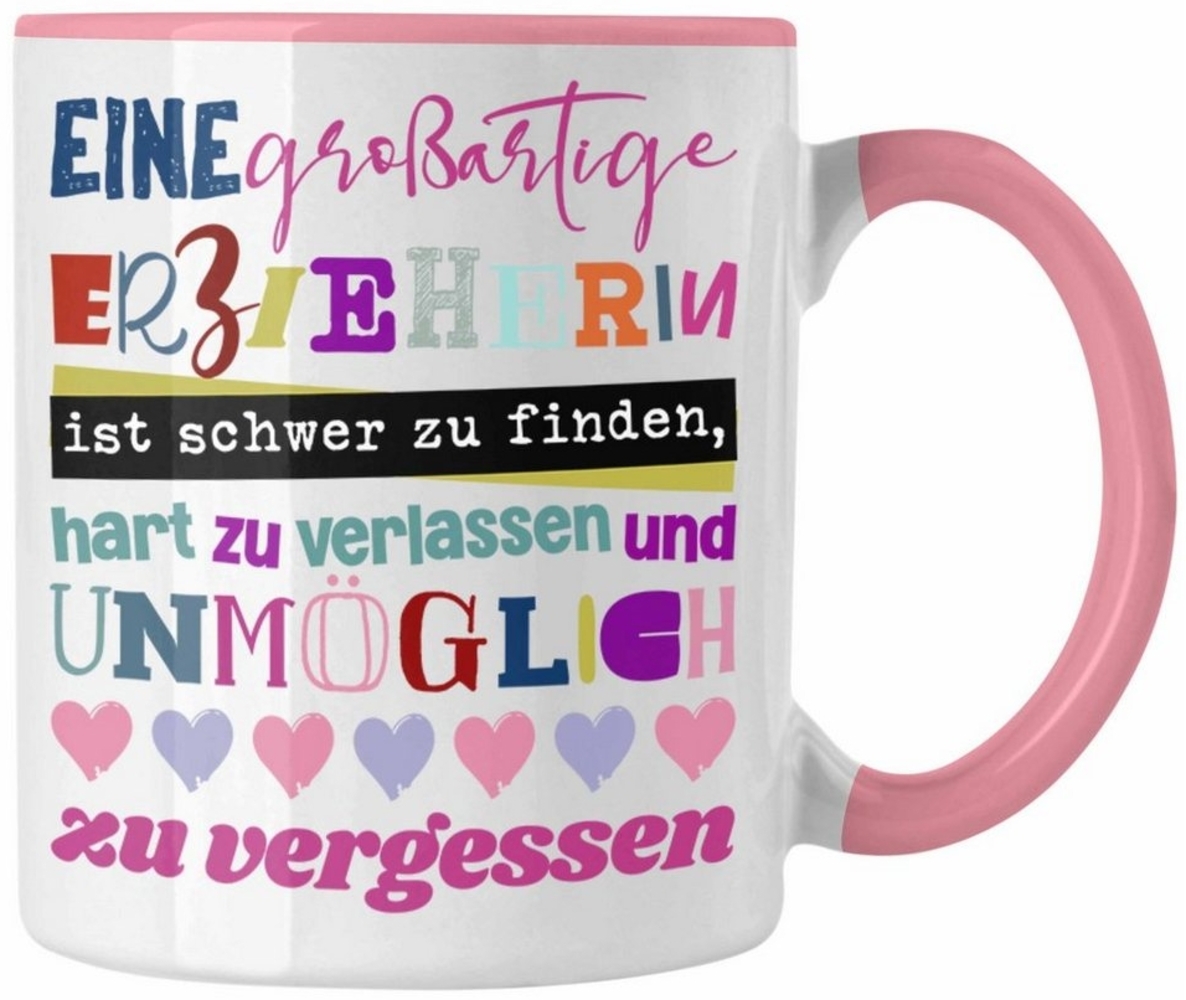 Trendation Tasse Trendation - Großartige Erzieherin Tasse Geschenk Abschied Kindergärtn Bild 1