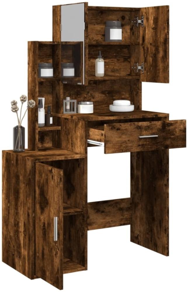 vidaXL Schminktisch mit Schrank Räuchereiche 80x35x132 cm 848238 Bild 1