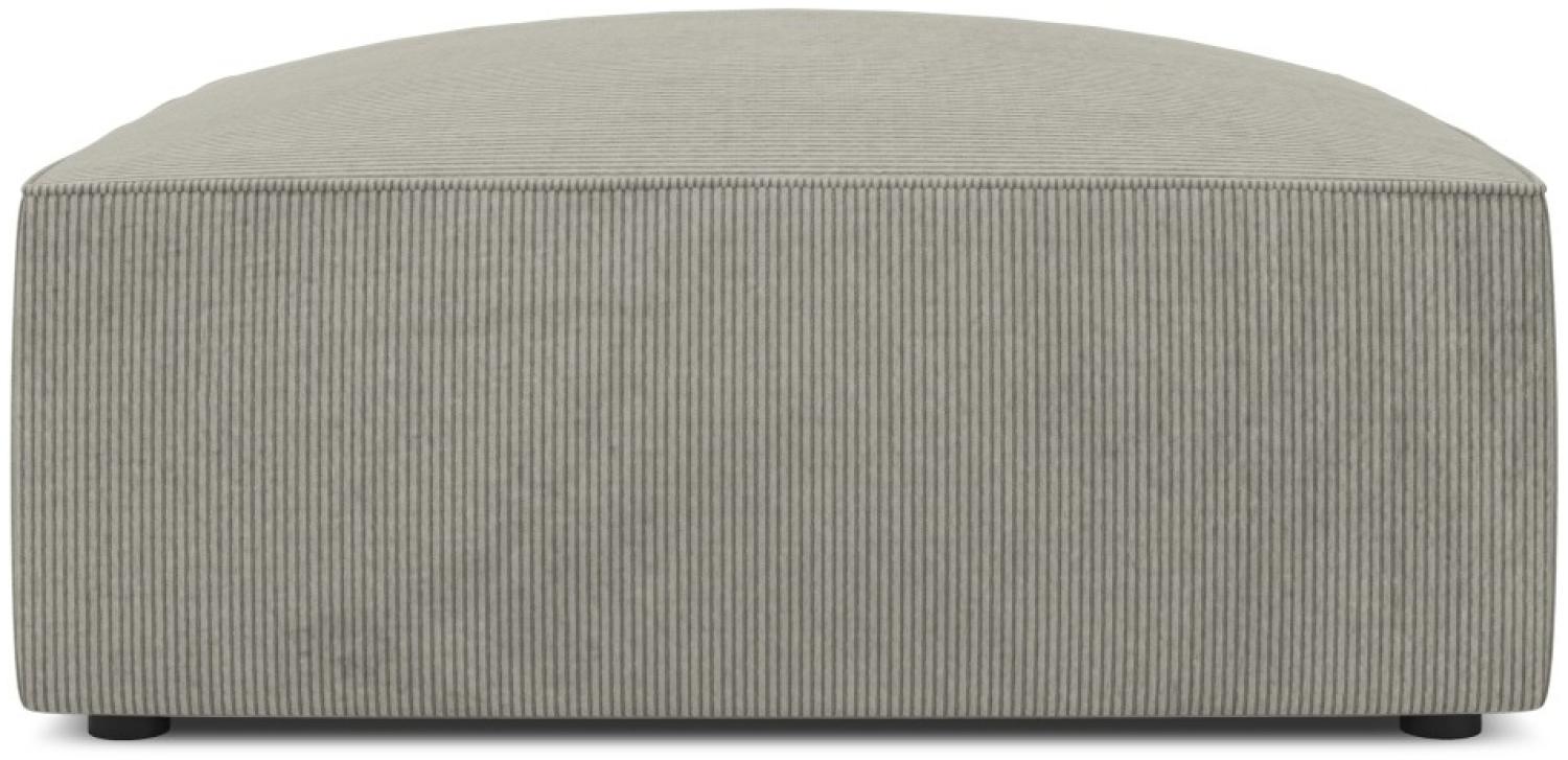 Micadoni Pouf Hocker Ruby | Bezug Light Grey | Beinfarbe Black Plastic Bild 1