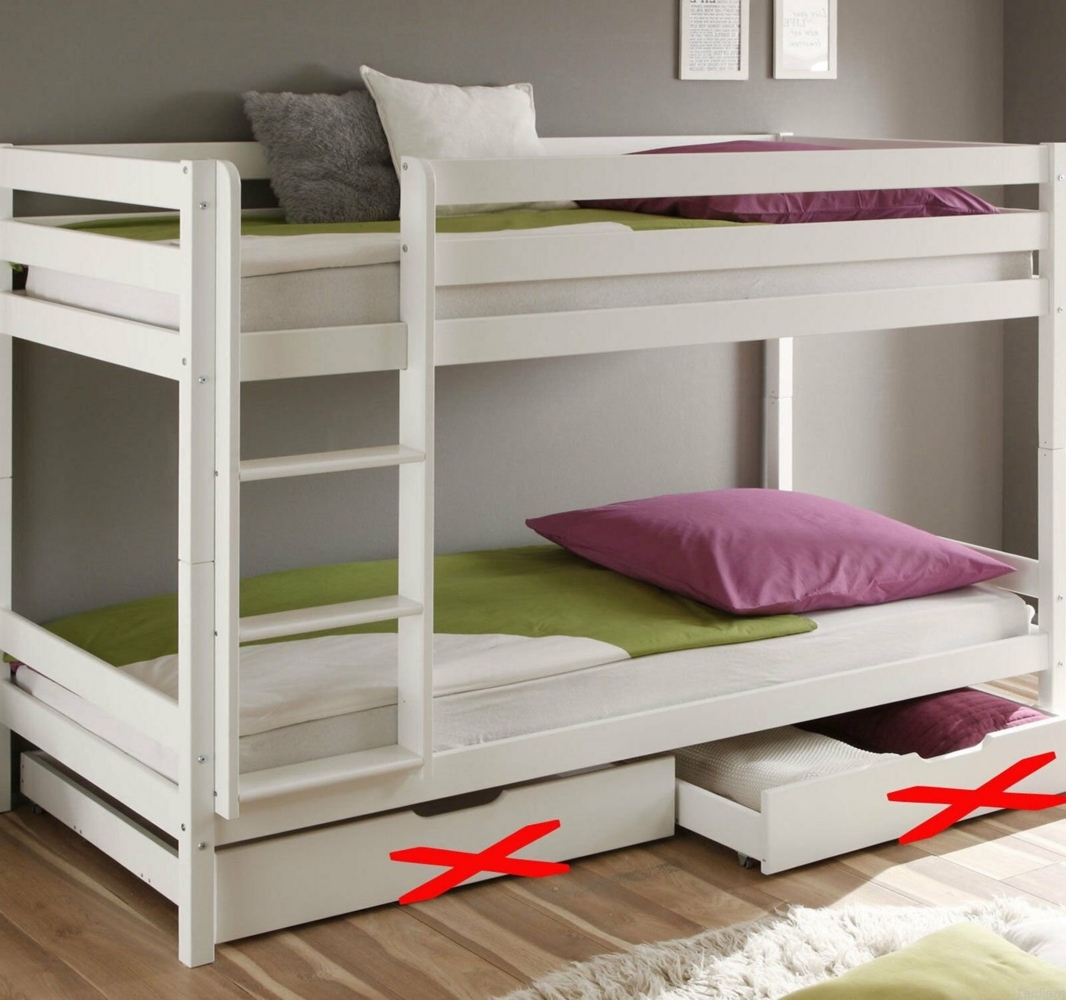 Homeline Etagenbett Kevin Etagenbett Kinderbett Etagenbett Weiss Hochbett Spielbett Bild 1