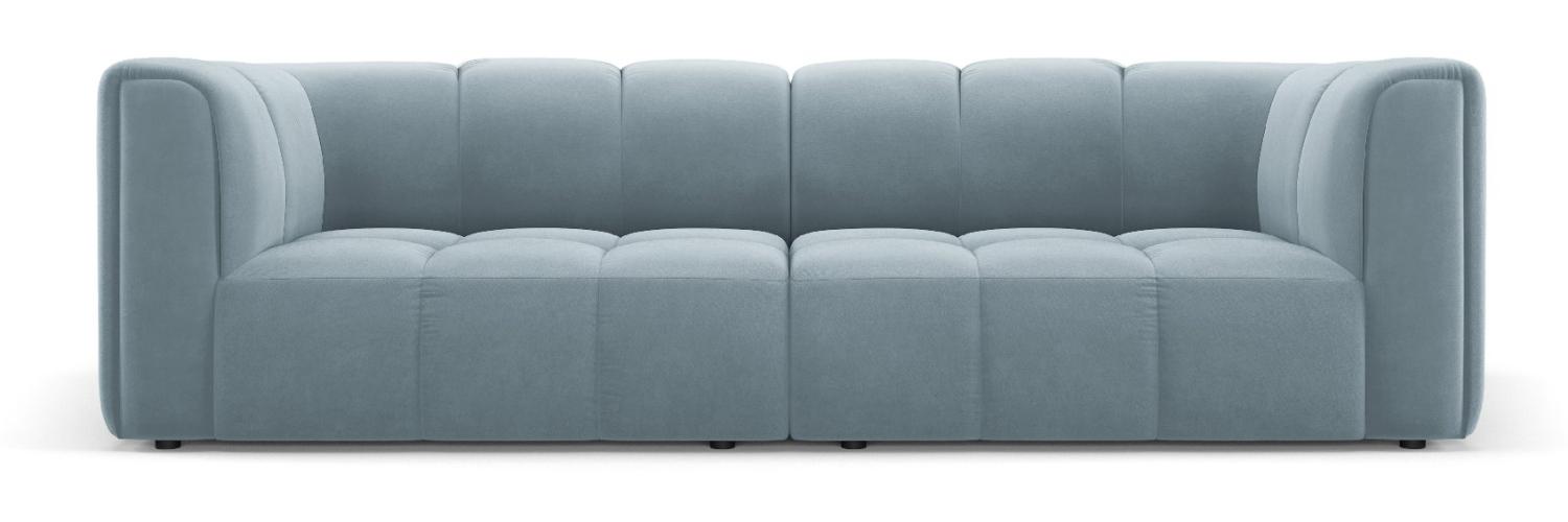 Micadoni Modulares Sofa Serena 3-Sitzer Samtstoff Hellblau Bild 1