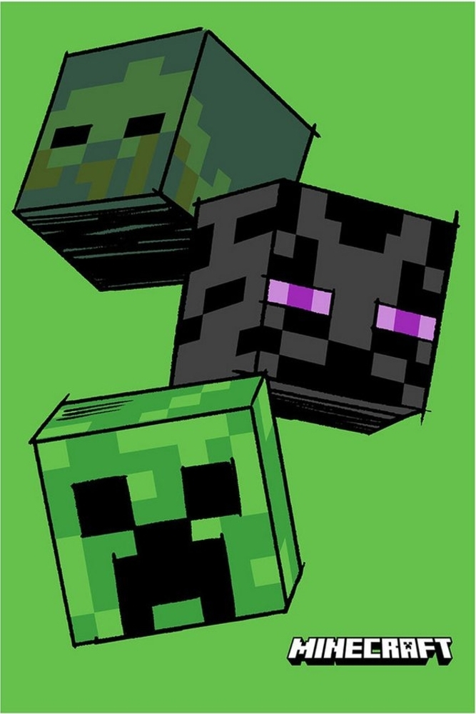 Minecraft Fleece-Decke 100x150 cm Kuscheldecke aus 100 % Polyester, Weich & Warm Bild 1