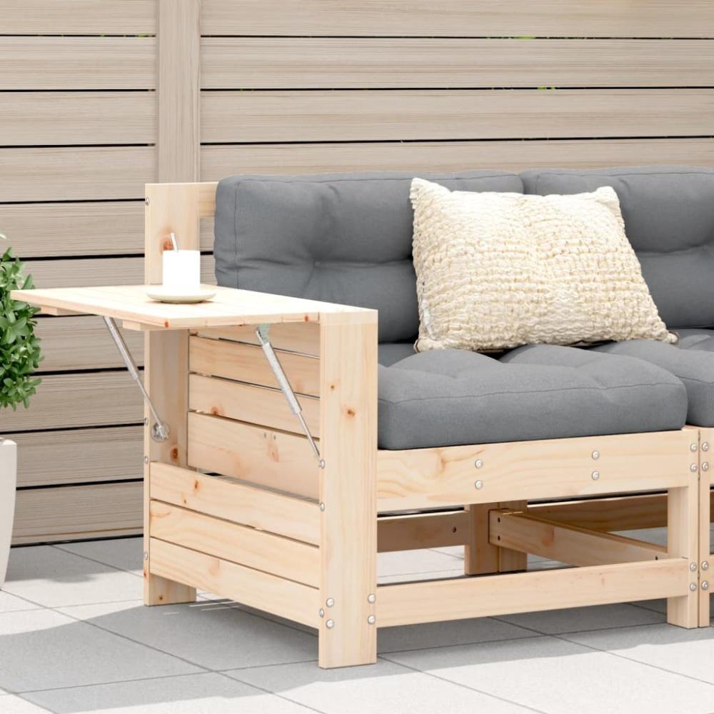 vidaXL Gartensofa mit Armlehne und Kissen Massivholz Kiefer 844914 Bild 1