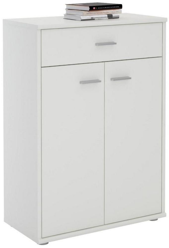 CARO-Möbel Kommode Sideboard Schrank Tommy in weiß, Anrichte Highboard mit Schublade und 2 Türen Bild 1