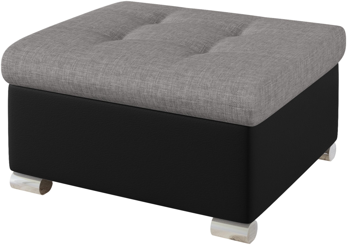 Polsterhocker Niko Klein, Farbe: Soft 011 + Lux 05 Bild 1