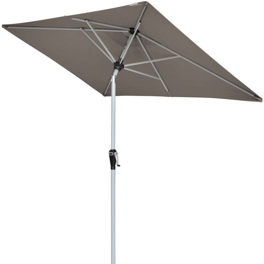 Doppler Active Auto Tilt 210x140 cm Sonnenschirm 5 Farben Balkonschirm Mittelmast 457460 846 Greige Bild 1