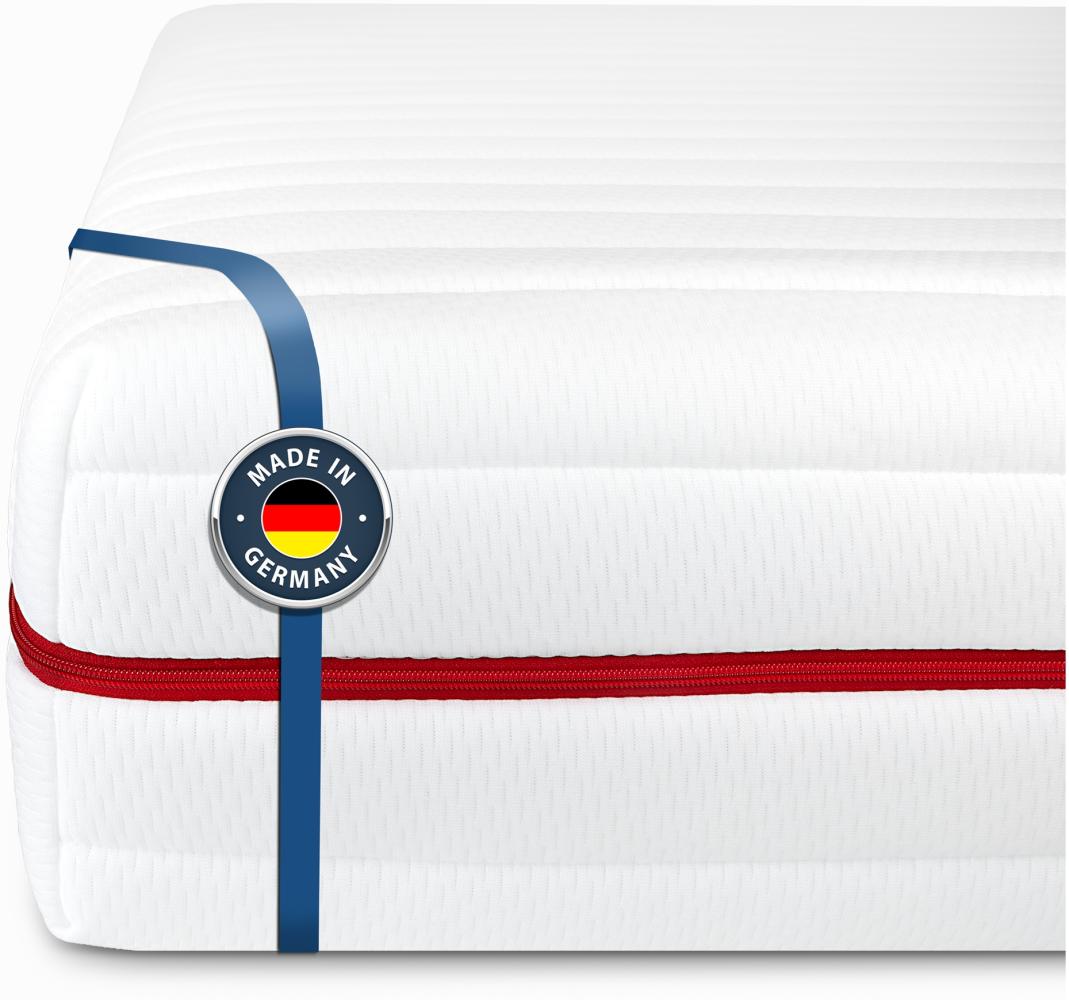 BMM Matratze Klassik 19 Kaltschaummatratze Öko-Tex Zertifiziert/ergonomische 7 Zonen Matratze Höhe 19 cm/Matratzen produziert in Deutschland 90 x 220 cm H4 Bild 1