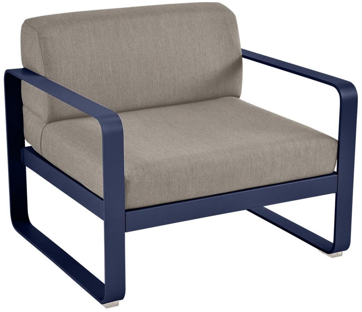 Bellevie Lounge-Sessel Outdoor 92 Abyssblau B8 Taupegrau Bild 1