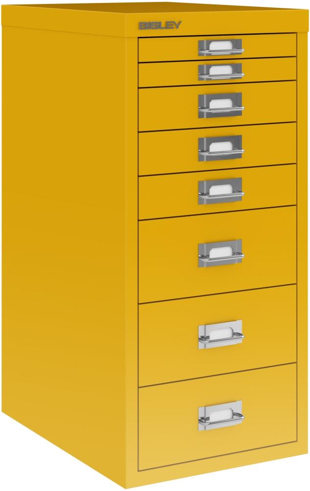 Bisley MultiDrawer™, 29er Serie, DIN A4, 8 Schubladen, Farbe sunflower Bild 1