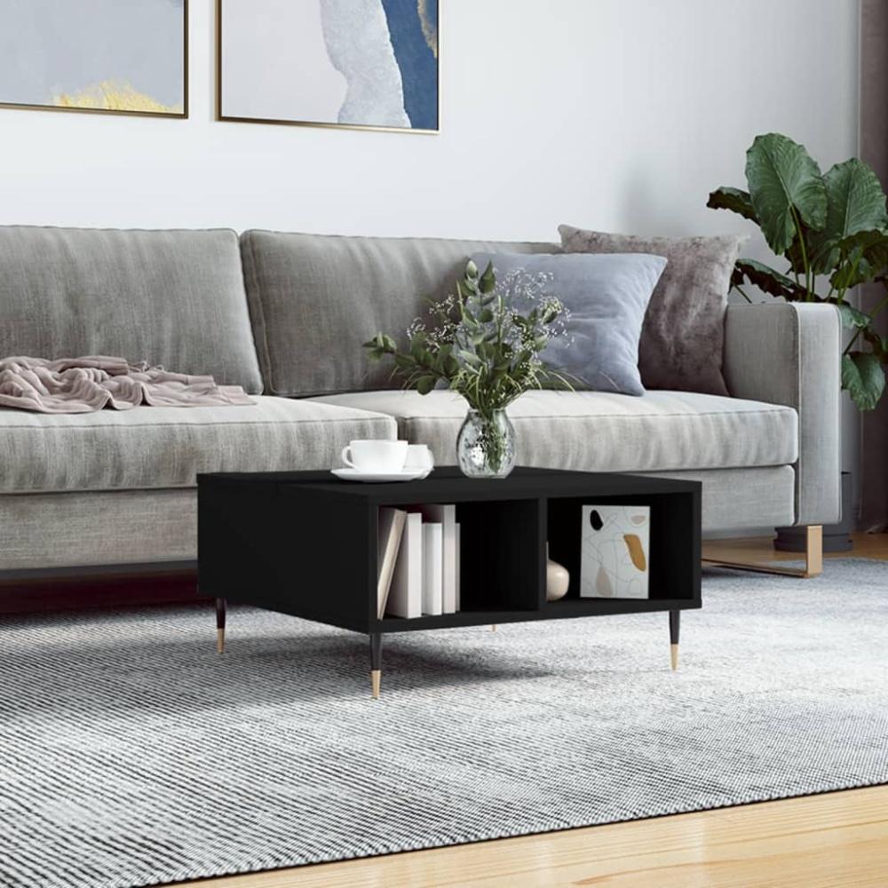 vidaXL Couchtisch Schwarz 60x60x30 cm Holzwerkstoff 827029 Bild 1