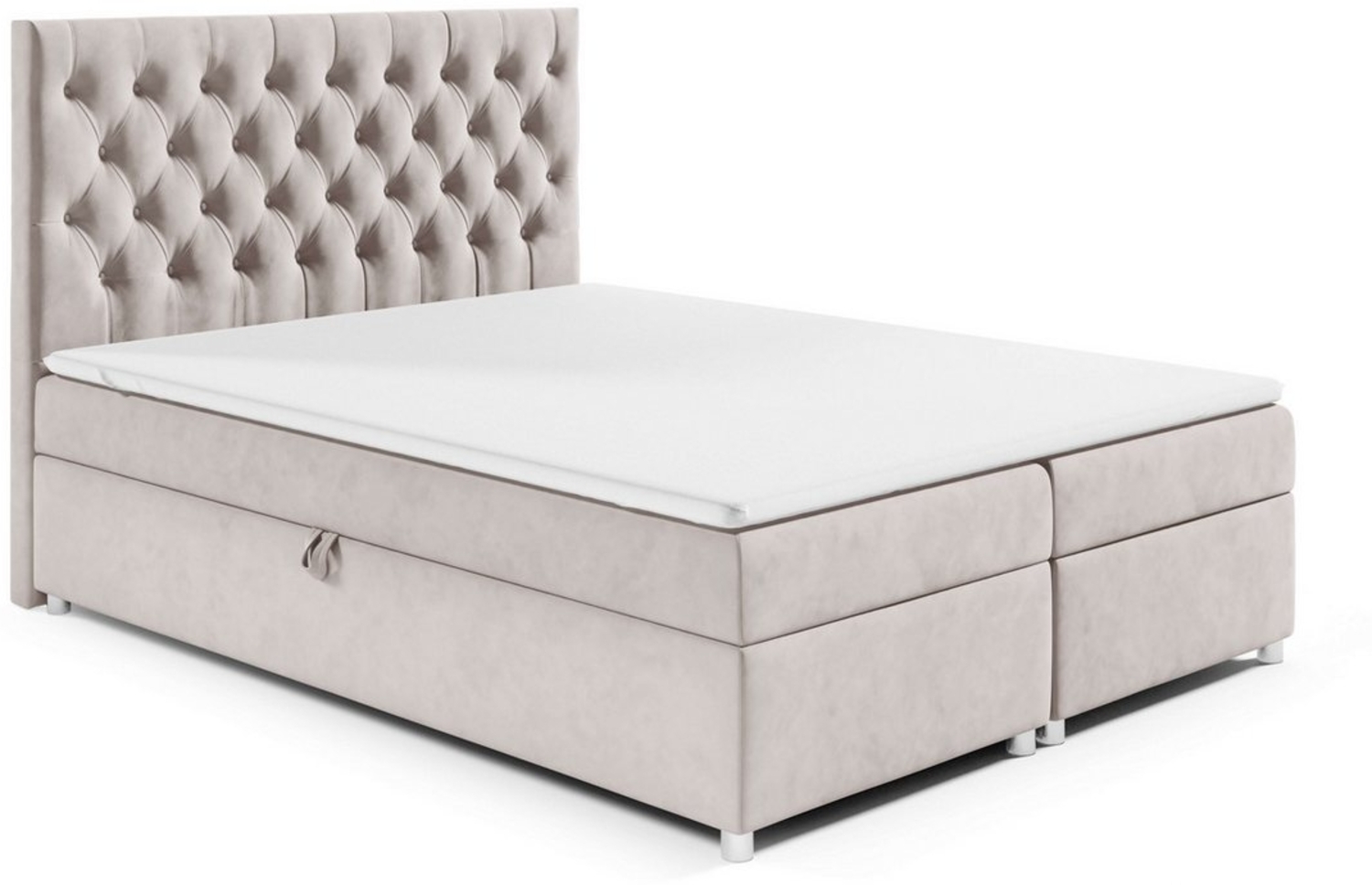 Best for Home Boxspringbett mit Bettkasten Doppelbett Trinity K14 Bonellfederkern inkl 7cm Topper (140x200 160x200 180x200 200x200 cm, Bonell-Matratze, gepolstertes Kopfteil, Polsterbett versch. Größen), mit oder ohne Topper, Flexible Liefermöglichkeit... Bild 1