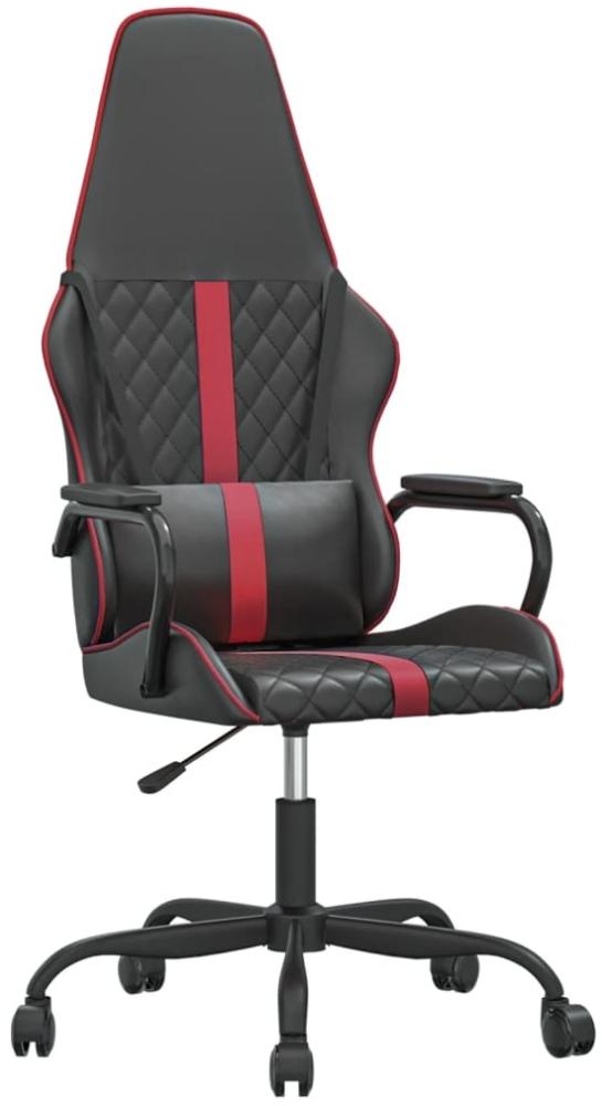 vidaXL Gaming-Stuhl mit Massagefunktion Weinrot und Schwarz Kunstleder 345564 Bild 1