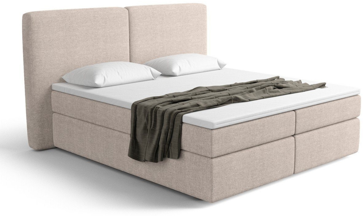 Sofa Dreams Boxspringbett Vallecas (Designerbett Bett, inklusive Topper und Matratze), mit Bettkasten, viele Stoffe und Farben, alle Größen Bild 1