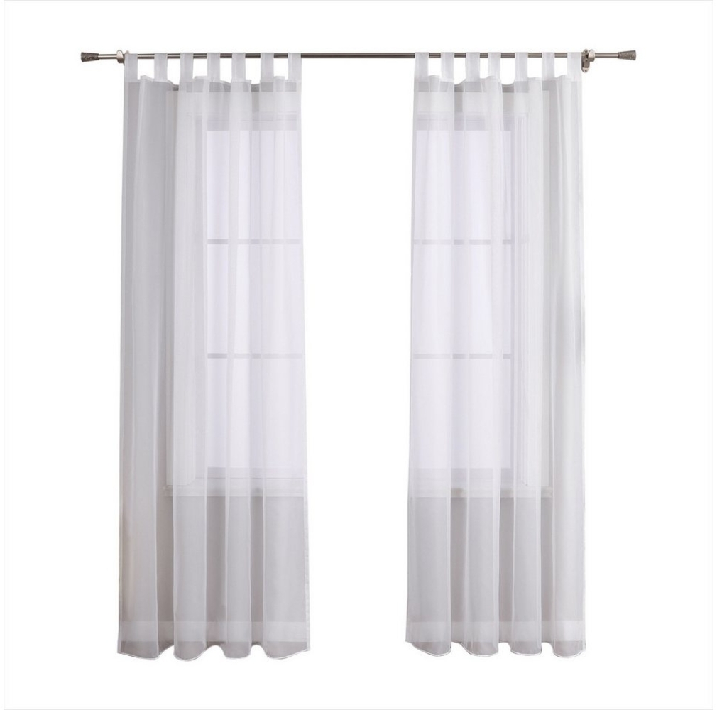 Joyswahl Gardine Julia (1 St), Schlaufen, transparent, Voile, Uni Vorhang Dekoschal Fenster Schal, Minimalist Bild 1