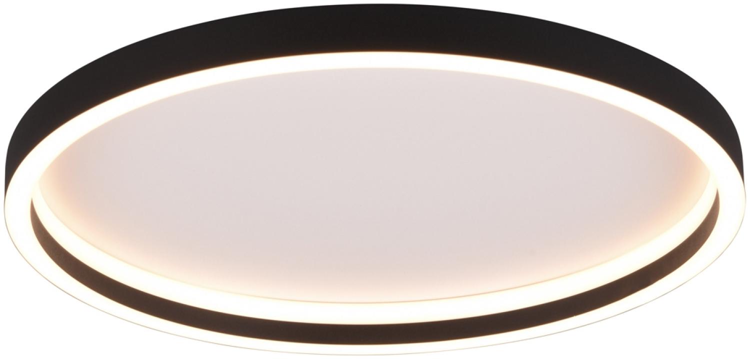 Flache LED Deckenleuchte ROTONDA Schwarz Rund Ø 35cm Bild 1