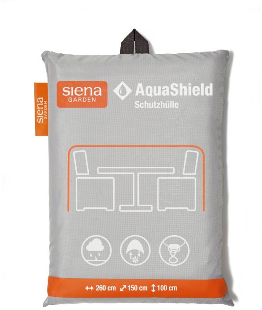 Siena Garden AquaShield Sitzgruppenhülle 260 x 150 x 100 cm hellgrau, 100% Polyester T44675 Bild 1