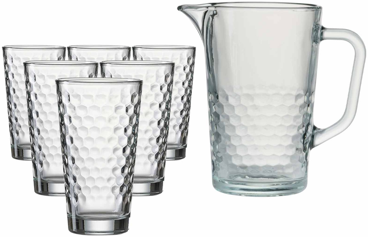 Ritzenhoff & Breker Favo Krug- und Longdrinkglasset 7-teilig transparent - DS Bild 1