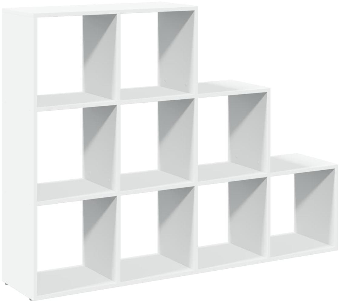 Raumteiler-Bücherregal 3 Stufen, Holzwerkstoff, Weiß, 137,5 x 29 x 103,5 cm Bild 1