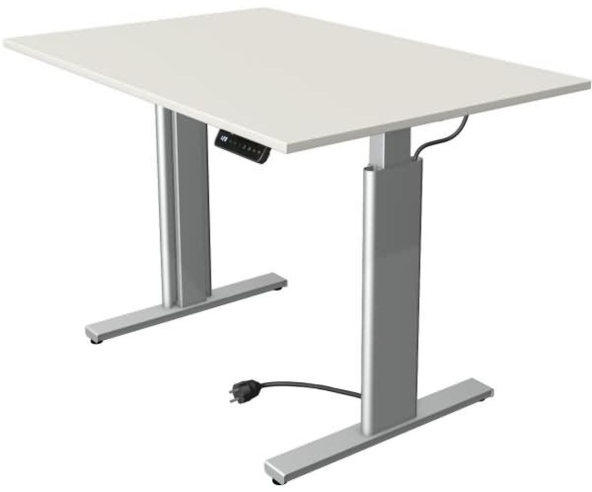 Kerkmann Schreibtisch Sitz-Stehtisch Move 3 silber 120x80x74-120cm elektr. höhenverstellbar weiß Bild 1