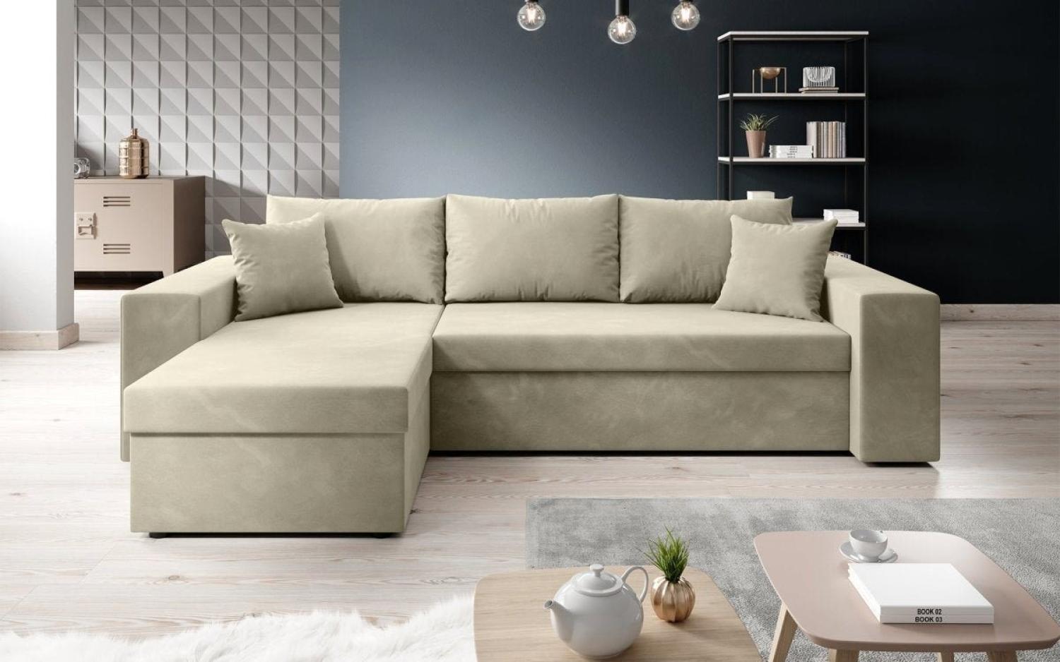 Luxusbetten24 Schlafsofa Designer Sofa Denver, mit Stauraum und Schlaffunktion Bild 1