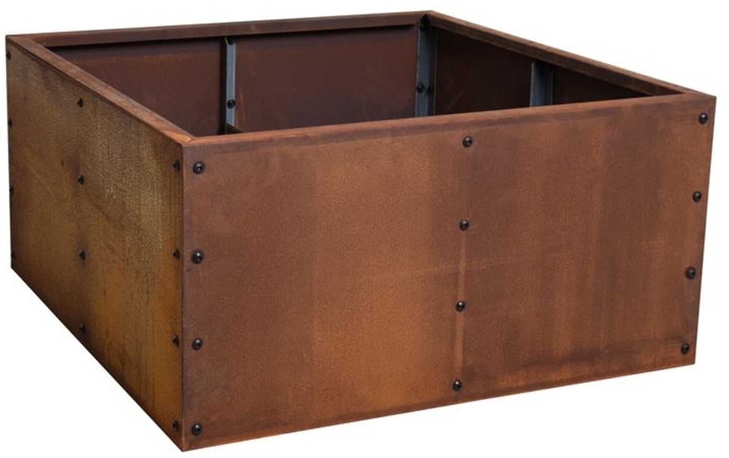 Hochbeet Pflanzbeet Edelrost 80x80x40 cm Pflanzkasten Blumenkasten Blumenbeet Bild 1