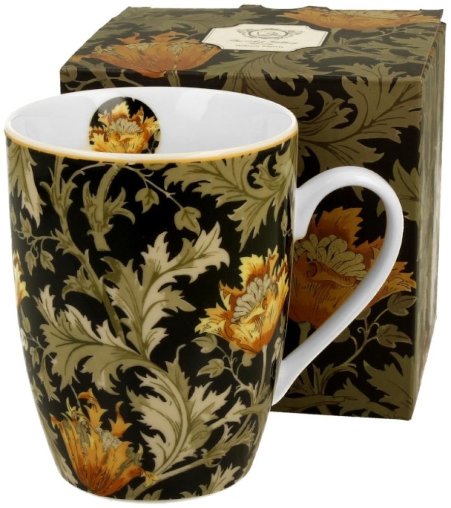 DUO ART GALLERY klassischer Becher 360 ml CHRYSANTHEMUM New Bone China Porzellan Bild 1