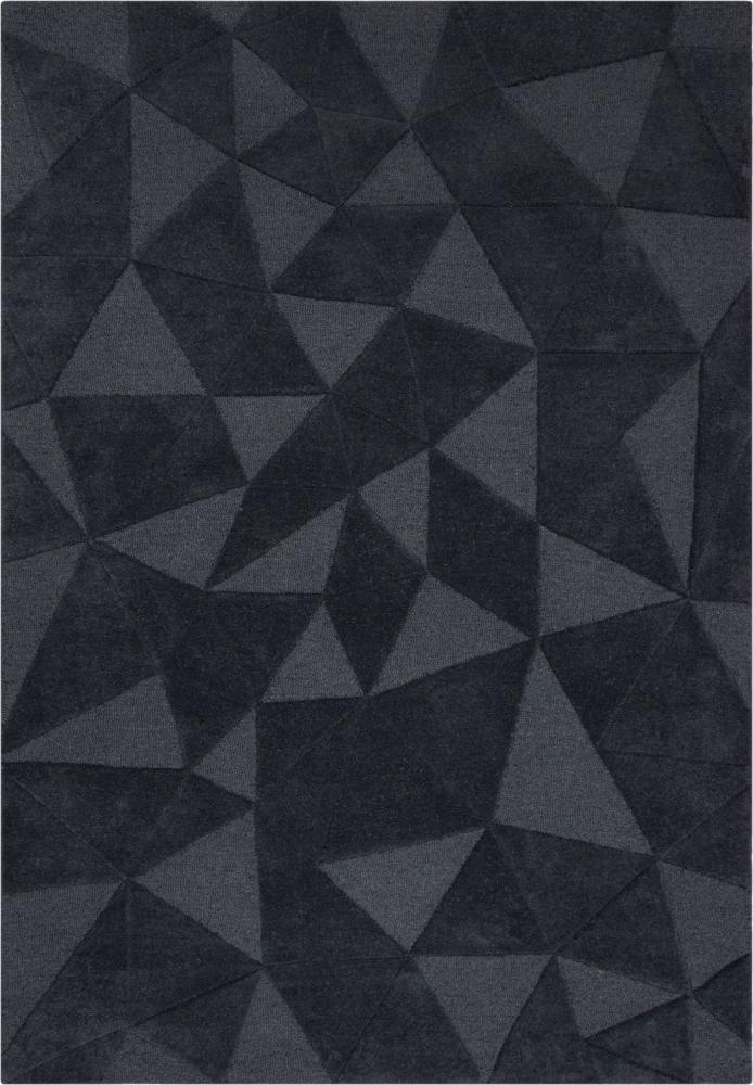 Kadima Design Luxus-Wollteppich mit Geometrischem Muster - "Deben Troy". Farbe: Anthrazit, 200x290 cm Bild 1