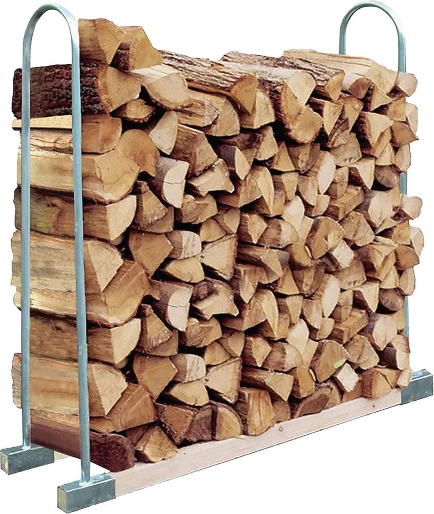 TrendLine Kaminholzstapelhilfe 150cm Höhe mit Rohrbügel Holzlager Kaminholzregal Bild 1