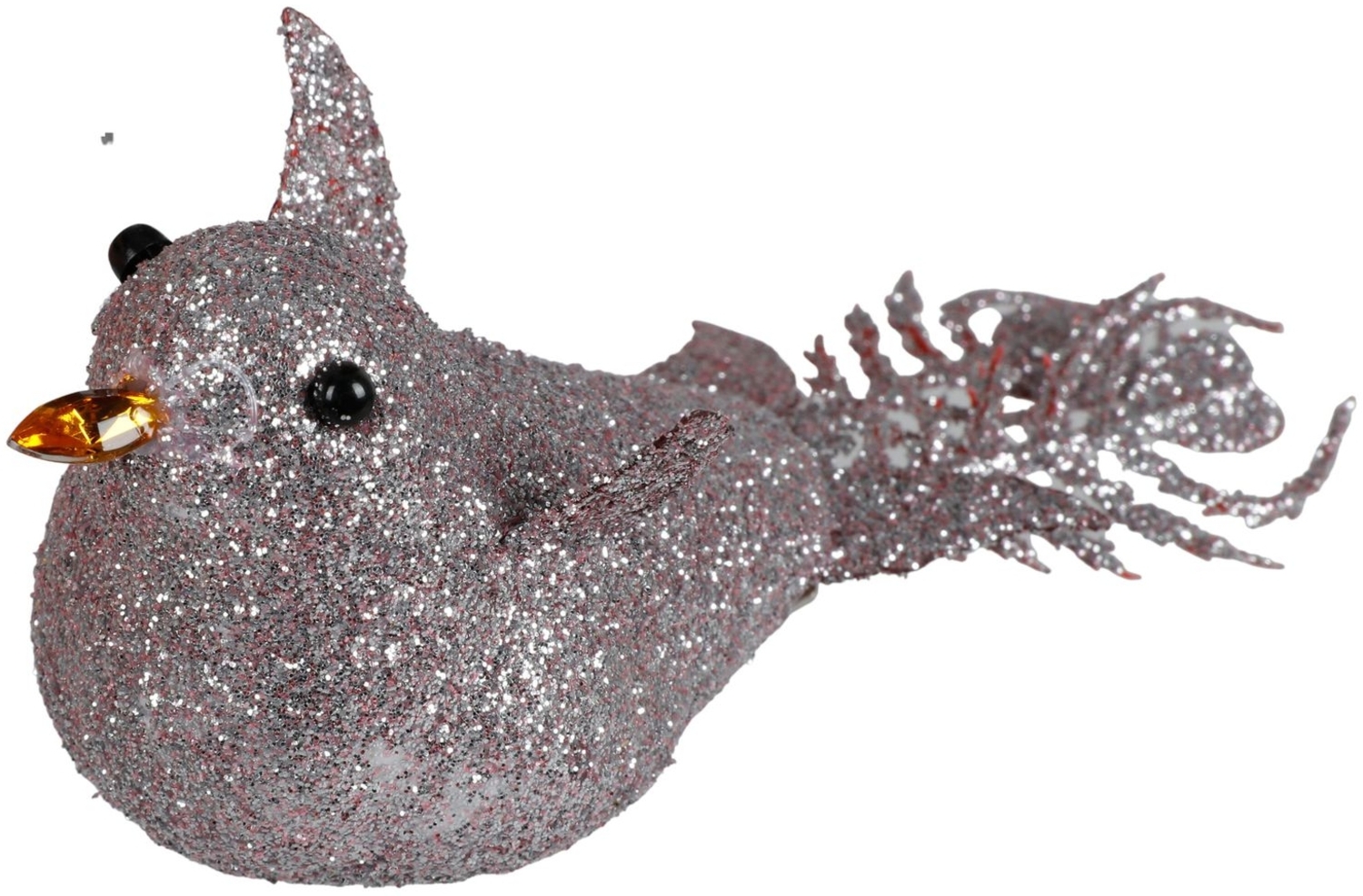 Weihnachtsbaumschmuck Vogel mit Glitter 4er-Set Christbaumschmuck Weihnachtsdeko Bild 1