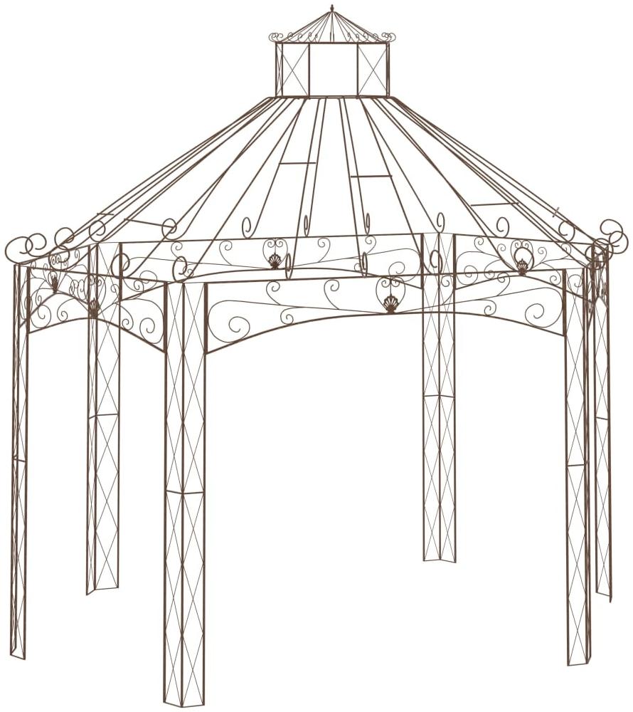 vidaXL Gartenpavillon Antik-Braun 400x258x378 cm Eisen 314000 Bild 1