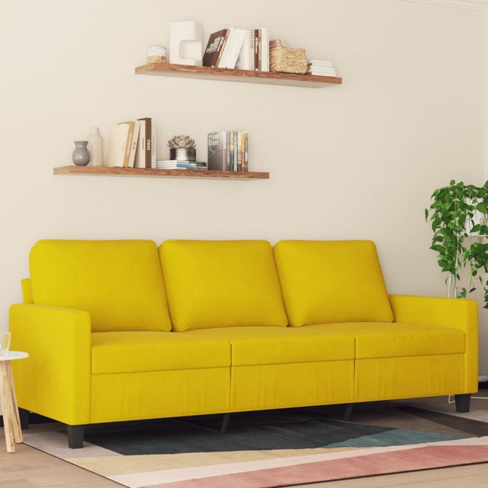 vidaXL 3-Sitzer-Sofa Gelb 180 cm Samt 359215 Bild 1