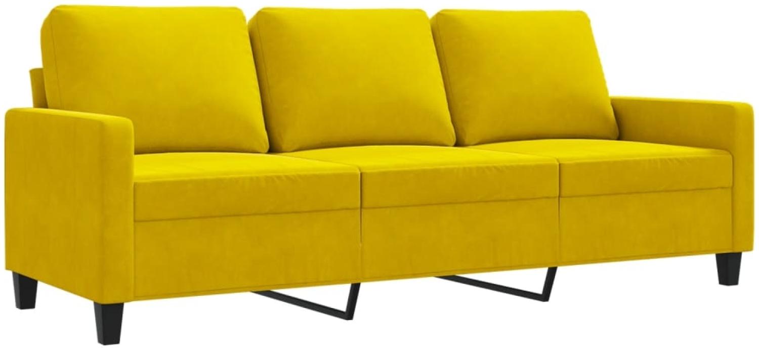 vidaXL 3-Sitzer-Sofa Gelb 180 cm Samt 359215 Bild 1