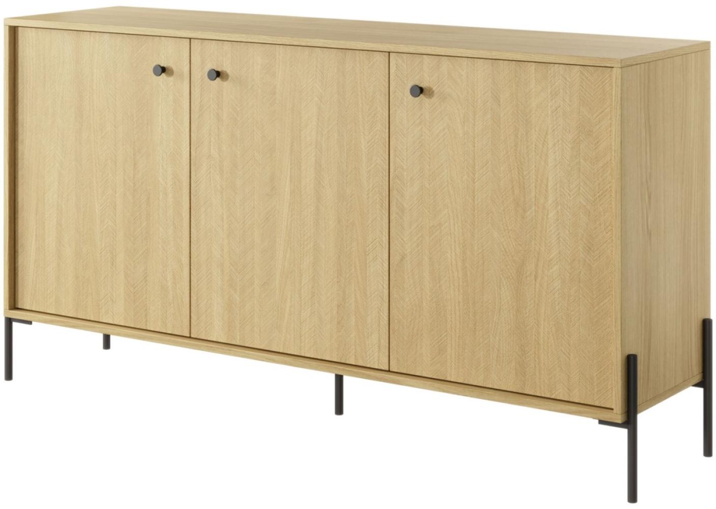 Sideboard Scandi Kommode 156,8x39,5x81,4cm Skandinavische Eiche Bild 1