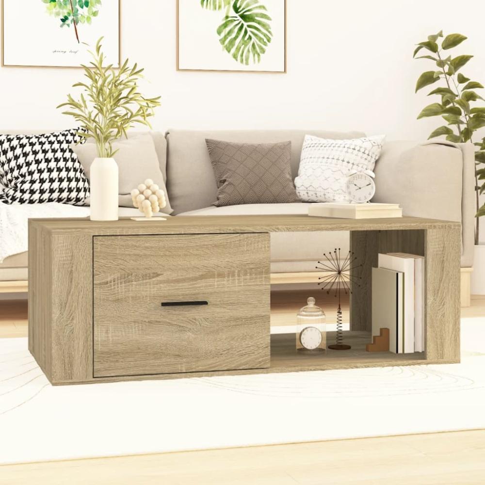 vidaXL Couchtisch Sonoma-Eiche 100x50,5x35 cm Holzwerkstoff 816539 Bild 1