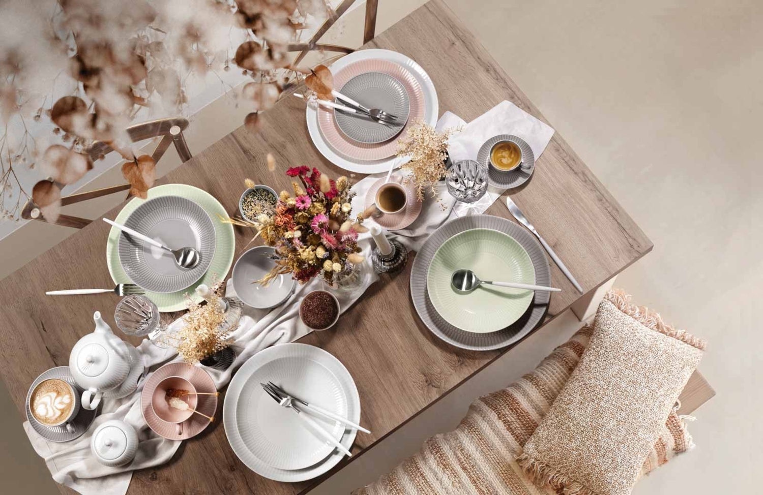 Seltmann Weiden Amina Kaffeeservice 18-teilig Silbergrau Bild 1