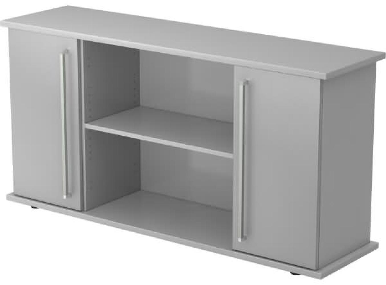 Sideboard 2 Türen, 166cm, CE Grau / Silber Bild 1