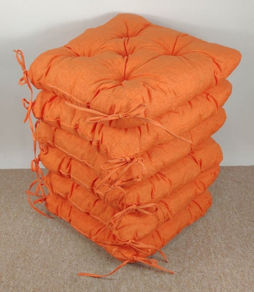 Rattani Stuhlkissen 6x Stuhlkissen / Sitzkissen Klara Colore arancione (orange) Bild 1